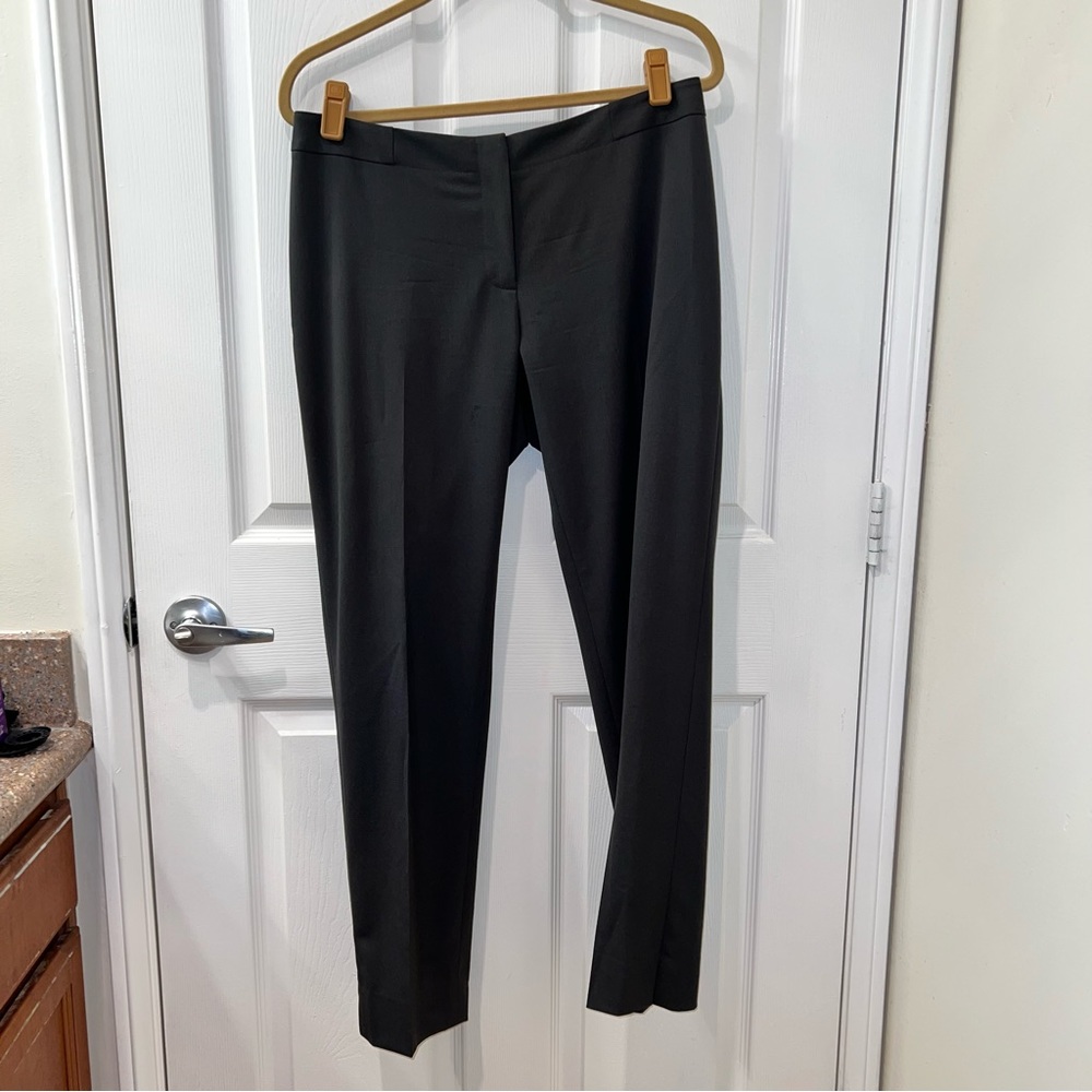 Lafayette 148 Virgin Wool Straight Leg Black Pants - 6